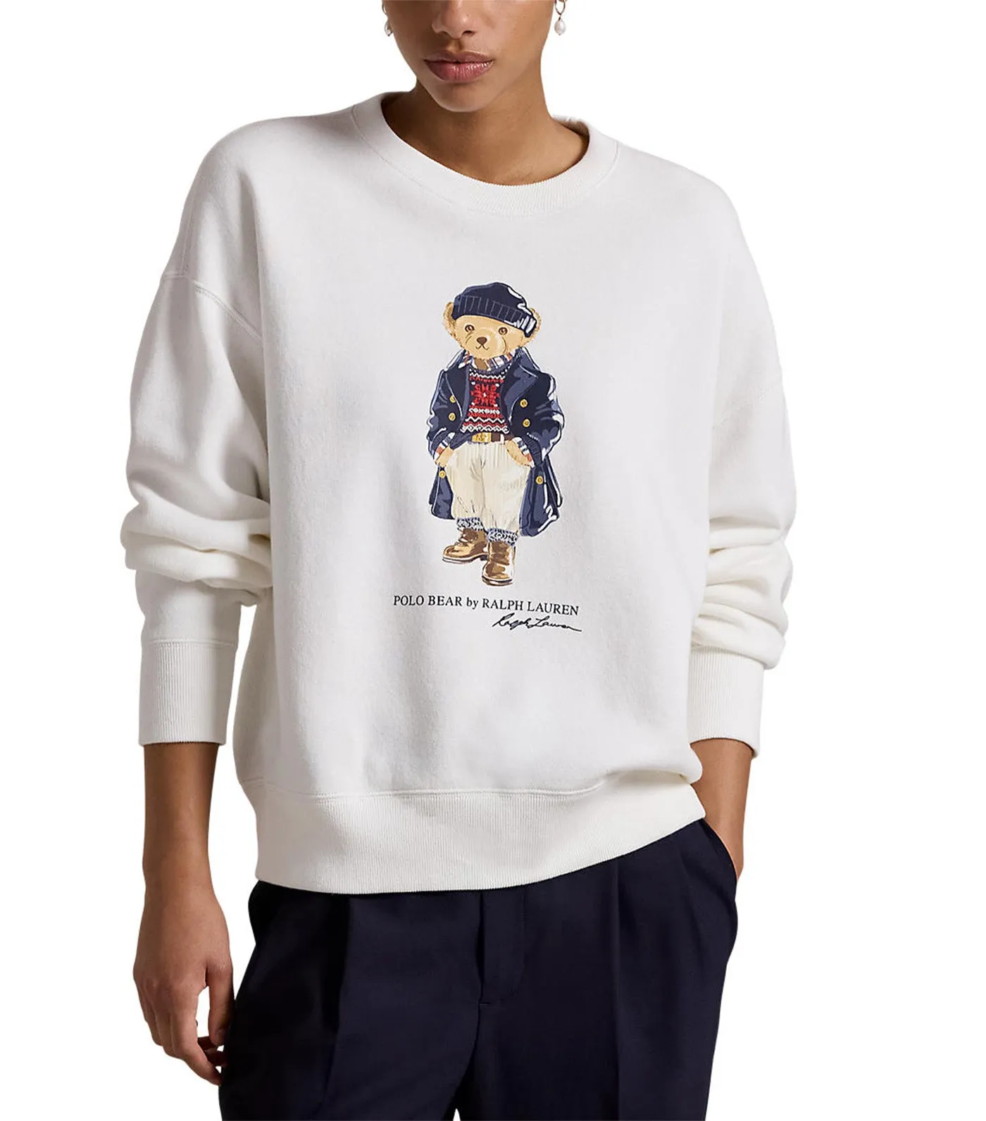 Women's Polo Bear Fleece Crewneck Sweatshirt